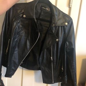 faux leather jacket